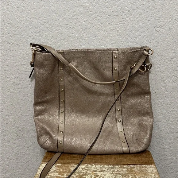 Coach Studded Caviar Kelsey Leather Shoulder Bag - Picture 4 of 8